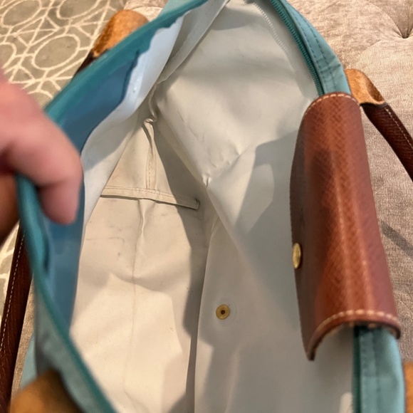 Longchamp Le Pliage Small (LONG STRAPS) Tote Shoulder Bag-BLUE NYLON - Picture 12 of 16